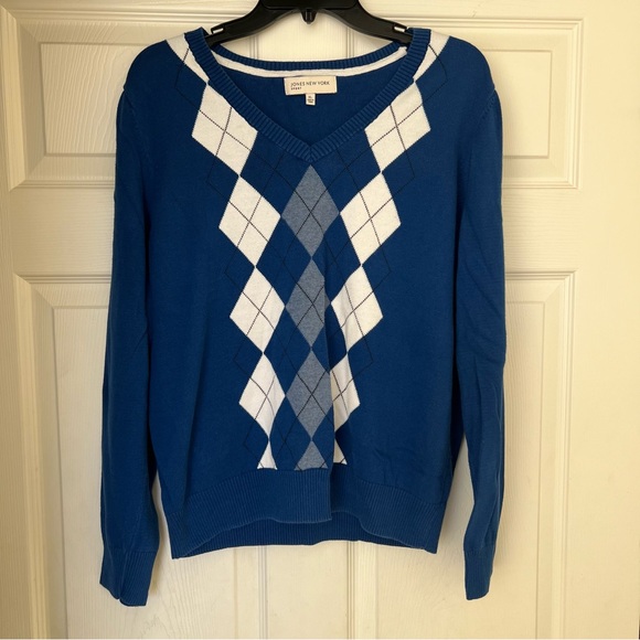 Jones New York Sport Argyle Sweater - Picture 2 of 5